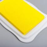 Штемпельная подушка неоновая "Жёлтый" 1,9х6,7х10 см