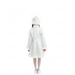 Детский карнавальный костюм «Снегурочка», парча белая, шуба, шапка, р. 34, рост 134 см