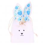 Мешок для подарков «Кролик», 24.5 ? 13 см, в цветок, цвета МИКС