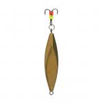 Блесна вертикальная ЯМАН Листок с тройником, размер 40 мм, вес 5.4 г, цвет никель/латунь