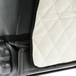 Защитная накидка на переднее сиденье, размер 40?60, экокожа, стеганная, белая