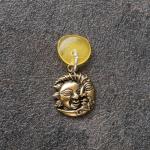 Брелок-талисман "Луна и Солнце", натуральный янтарь