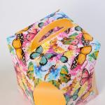 Коробка для кулича "Бабочки цветные" диаметр 12,4 см