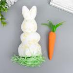 Декор "Кролик в посыпке с морковкой и травкой" набор  15 см