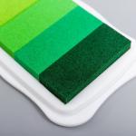 Штемпельная подушка для текстиля "Зелёный" палитра 4 цвета 1,9х6,7х10 см