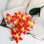 Цветы искусственные "Орхидея Фаленопсис мультифлора" 6х37 см, оранжевый