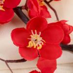 Цветы искусственные "Ветка сакуры" 3х60 см, красный