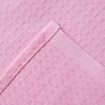 Полотенце вафельное банное Экономь и Я 80х150 см, цвет розовый 100%хл, 200 гр/м2