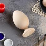 Яйцо пасхальное, деревянное, на подставке, декупаж, 12,5-11 х 7-6,5 см