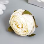 Бутон на ножке для декорирования "Пионовидная роза сливочная" 4х5 см