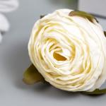 Бутон на ножке для декорирования "Пионовидная роза сливочная" 4х5 см
