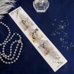 Аксессуар для волос "Мальви" бабочки на цветах, 21 см, серебро