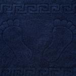 Полотенце для ног жаккард Ножки 50х70 см, тёмно-синий, хлопок 100%, 700г/м2