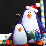 Декоративная наклейка "Пингвины" 30х38 см