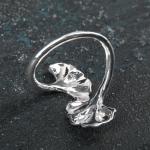 Кольцо для салфетки «Лотос», 4?5 см, цвет серебряный