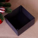 Коробка подарочная "Merry Christmas, c ёлкой", серая, 20?20?10 см