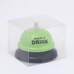 Звонок настольный "Время пить!", 7.5 х 7.5 х 6 см, зеленый