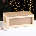 Подарочная коробка "Бандероль" деревянная с гвоздями и веревкой 30?21?12,5 см