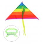 Воздушный змей «Цветной в полоску», с леской, цвета МИКС