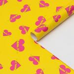 Набор глянцевой бумаги , "Любовь-это..." желтый, 3 листа , 70 х 100 см