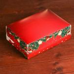 Подарочная коробка, сборная "Счастливого Рождества", 24 х 17 х 8 см