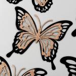 Многослойные наклейки Room Decor "Бабочка с блёстками" 30х32 см