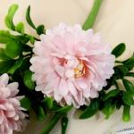 Цветы искусственные "Пион грин хало" d-6 см, 36 см, розовый