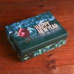 Подарочная коробка, сборная "Новогодняя ночь", 24 х 17 х 8 см