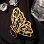 Краб для волос "Валери" бабочка, 8 см, золото