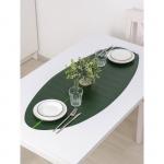 Дорожка для стола «Лист», 106?46 см, цвет зелёный