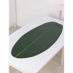 Дорожка для стола «Лист», 106?46 см, цвет зелёный