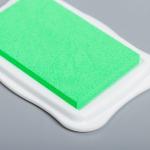 Штемпельная подушка неоновая "Зелёный" 1,9х6,7х10 см