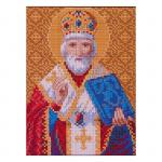 Алмазная мозаика «Святого Николая Чудотворца» 20 ? 27 см, 34 цв. + наклейка