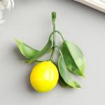 Декор для творчества "Лимон с листьями" набор 10 шт 7х2,4х2,4 см
