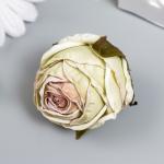 Бутон на ножке для декорирования "Пионовидная роза зелёная" 4х5 см