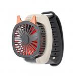 Мини вентилятор в форме наручных часов LOF-09, 3 скорости, подсветка, серый