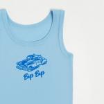 Комплект (майка, трусы-боксеры) для мальчика, цвет синий, рост 110-116 см