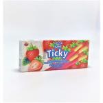Бисквитные палочки Ticky покрытые кремом из легкого клубничного йогурта, 20 г