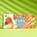 Бисквитные палочки Ticky покрытые кремом из легкого клубничного йогурта, 20 г