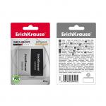 Набор ластиков 2 штуки Erich Krause, SENSOR Black &amp; White, 50 х 18 х 23 мм, мягкие, гипоаллергенные, в блистере