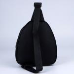 Рюкзак детский через плечо, отдел на молнии, цвет чёрный, «Единорог»