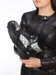 2222-3 BLACK Ботинки подростковые зимние (искусственные материалы)