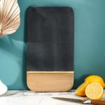 Доска для подачи Magistro Loftel, из сланца и акации, 30?15 см, цвет чёрный