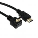 Кабель HDMI Cablexpert, HDMI(m)-HDMI(m), вер.1.4, 3 м, 19M/19M, угловой, черный