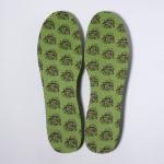 Стельки для обуви, антибактериальные, влаговпитывающие, универсальные, 36-46 р-р, пара, цвет зелёный