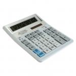 Калькулятор настольный (большой бухгалтерский) 12-разрядный, SKAINER SK-777XWH, двойное питание, 157 х 200 х 32 мм, белый