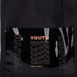 Сумка текстильная шоппер YOURTH с карманом, 35 х 0,5 х 40 см, черный