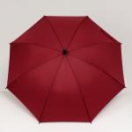 Зонт - трость полуавтоматический «Однотонный», 8 спиц, R = 50 см, цвет бордовый