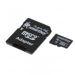 Карта памяти Smartbuy microSD, 16 Гб, SDHC, класс 10, с адаптером SD