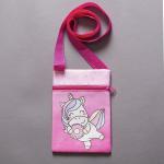 Детский подарочный набор Единорожка: сумка + брошь, цвет розовый